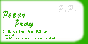 peter pray business card